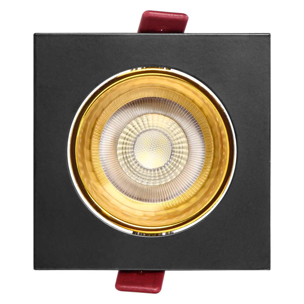 FONDI SC decorative frame for spotlight, MR16/GU10 max. 50W, square, fixed, aluminium, black-gold